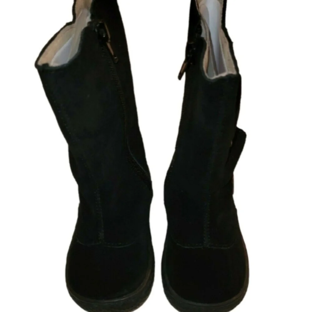 Livie & Luca Black Suede Tempo Boots Infant Size 4 NEW
